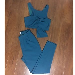 Teal matching pant set